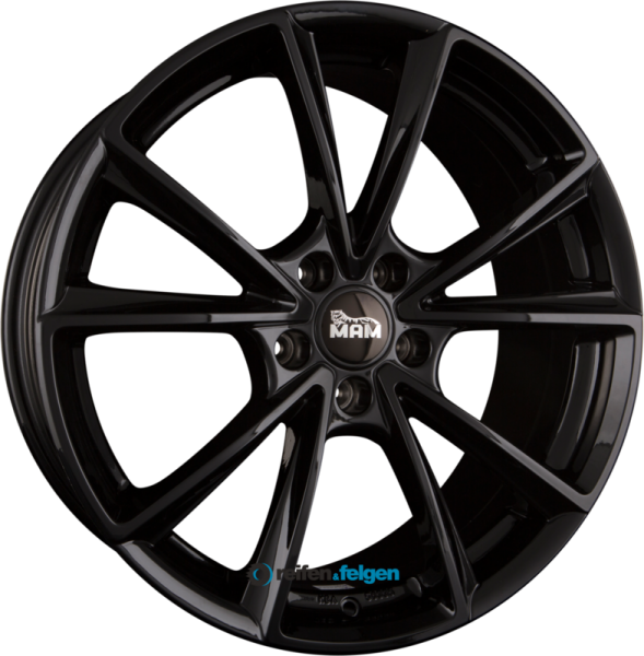 MAM MAM A5 8x18 ET45 5x112 NB66.6 Black Painted (BP) werk91-4 8x18 ET45 5x112 Alufelge Schwarz