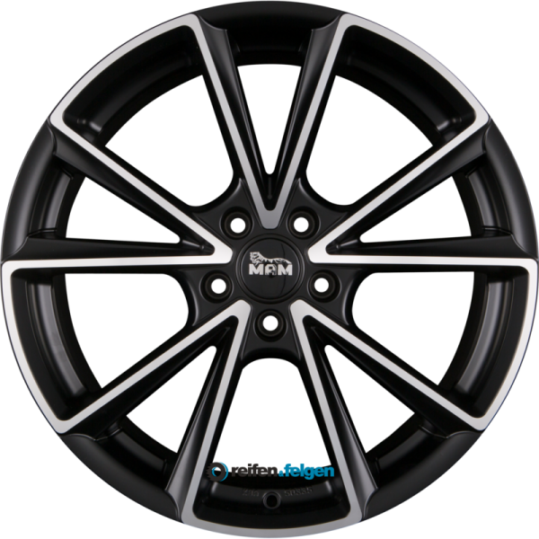 MAM MAM A5 8x18 ET45 5x112 NB66.6 Matt Black Front Polish (MBFP)