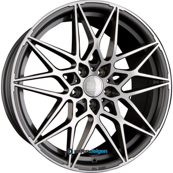 MAM MAM B2N 8.5x19 ET30 5x112 NB72.6 Palladium Front Polish (PFP)