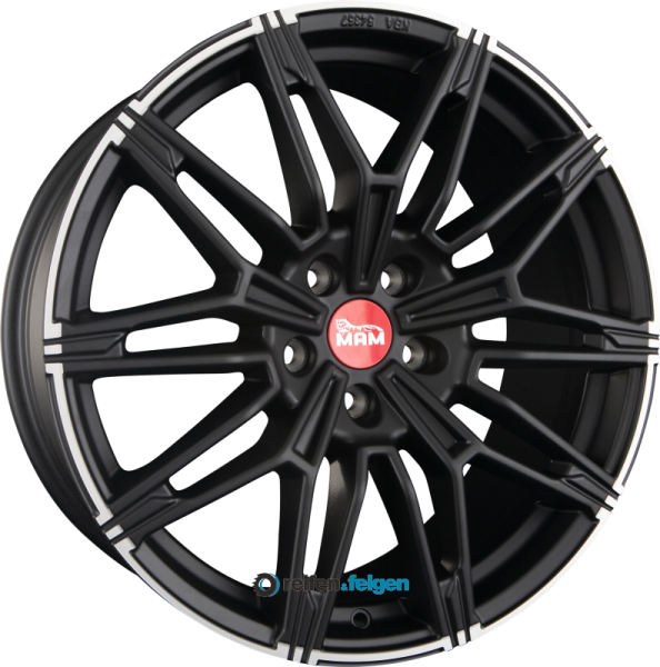 MAM MAM B3N 8.5x19 ET30 5x112 NB66.6 Matt Black Lip Polish (MBLP)