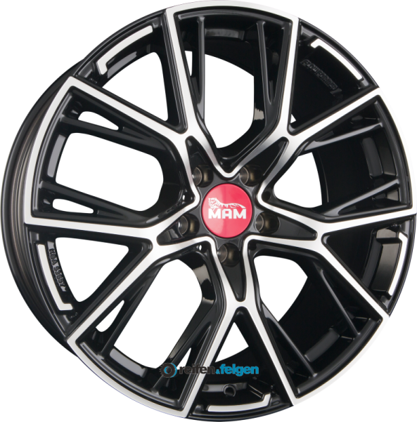 MAM MAM B4 8.5x19 ET40 5x114.3 NB72.6 Black Front Polish (BFP)