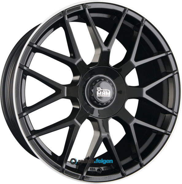 MAM MAM GT.1 8.5x19 ET45 5x100 5x112 NB66.6 Black Lip Polish (BLP)