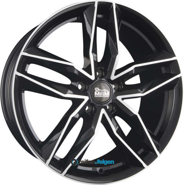 MAM MAM RS3 8.5x19 ET30 5x112 NB66.6 Black Front Polish (BFP)