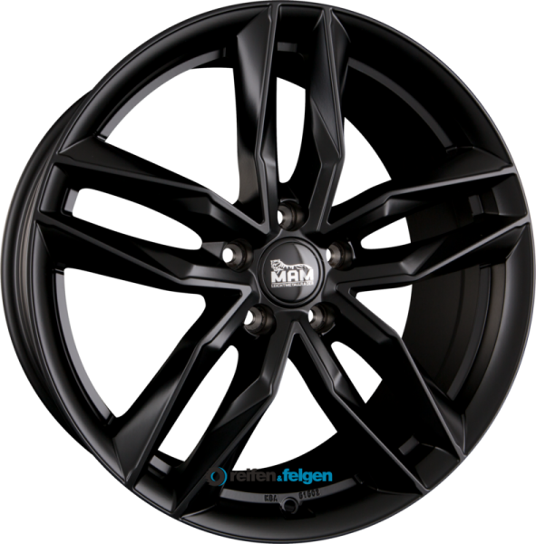 MAM MAM RS3 8x18 ET45 5x112 NB66.6 Matt Black Painted werk91-4 8x18 ET45 5x112 Alufelge Matt Schwarz