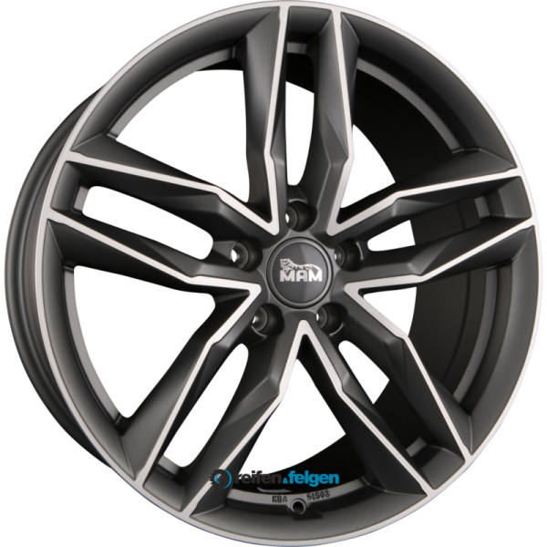 MAM MAM RS3 8x18 ET45 5x114.3 NB66.6 Matt Palladium Front Polish (MPFP)