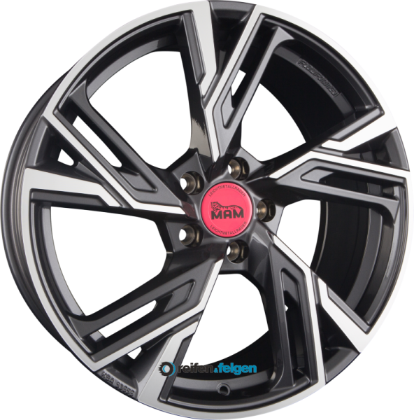 MAM MAM RS5 8.5x19 ET45 5x108 NB72.6 Palladium Front Polish (PFP)