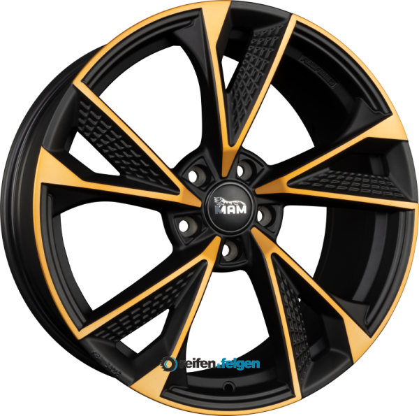 MAM MAM RS6 8.5x19 ET45 5x112 NB72.6 Matt Black Front Copper (MBFC)
