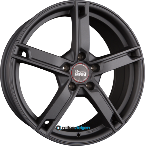 MAM MAM W4 6.5x16 ET20 4x108 NB65.1 Matt Grey (MG) werk91-4 6,5x16 ET20 4x108 Alufelge