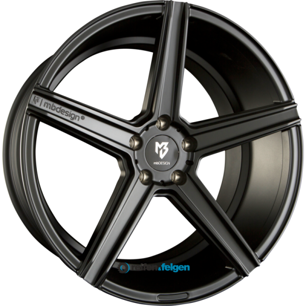 MB-DESIGN KV1 10.5x20 ET13 5x114.3 NB66.1 Mattschwarz