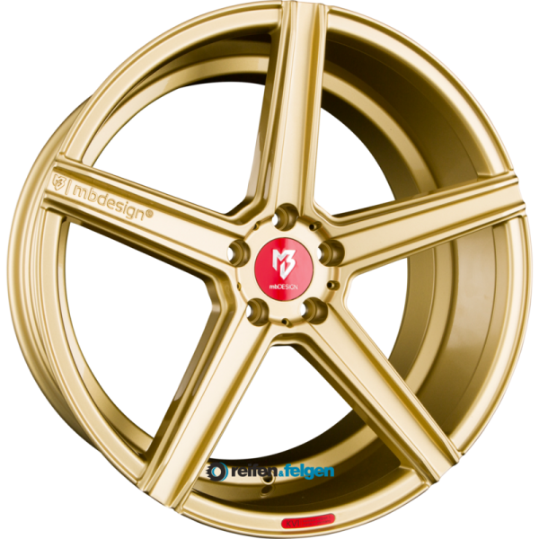 MB-DESIGN KV1 10.5x20 ET15 5x120 NB72.5 Gold Glänzend