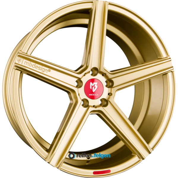 MB-DESIGN KV1 10.5x20 ET25 5x120 NB74.1 Gold Glänzend