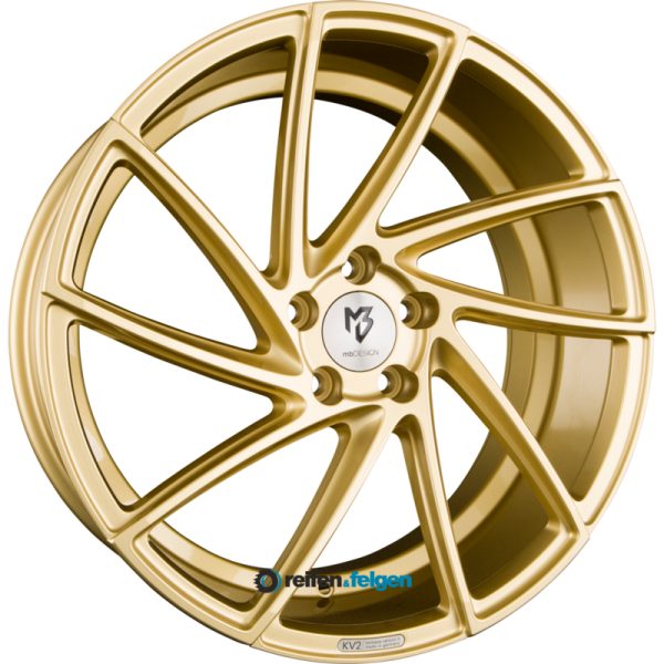 MB-DESIGN KV2 8.5x19 ET42 5x120 NB72.5 Gold glänzend lackiert