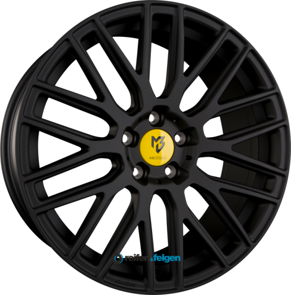 MB-DESIGN KV4 7.5x18 ET45 5x108 NB75 Schwarz Stumpfmatt Gepulvert
