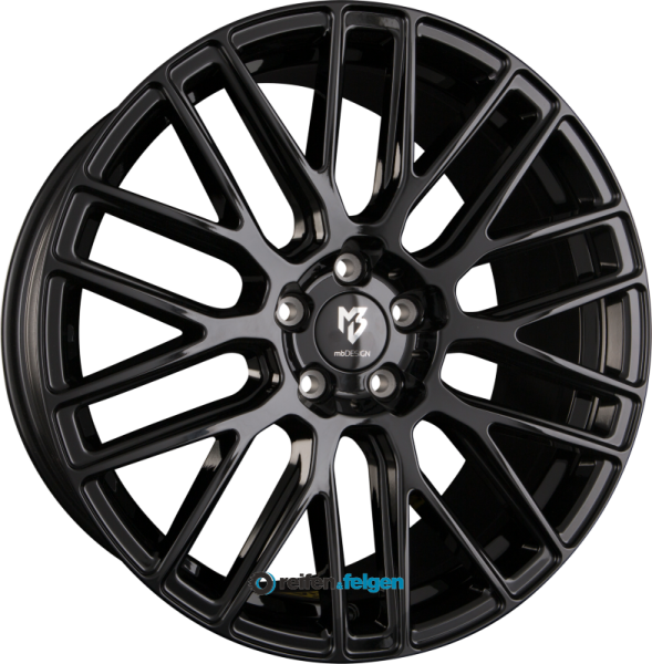 MB-DESIGN KV4 7.5x18 ET47 5x112 NB75 Glanzschwarz