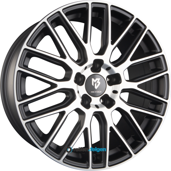 MB-DESIGN KV4 9x20 ET20 5x112 NB66.6 Mattschwarz Poliert