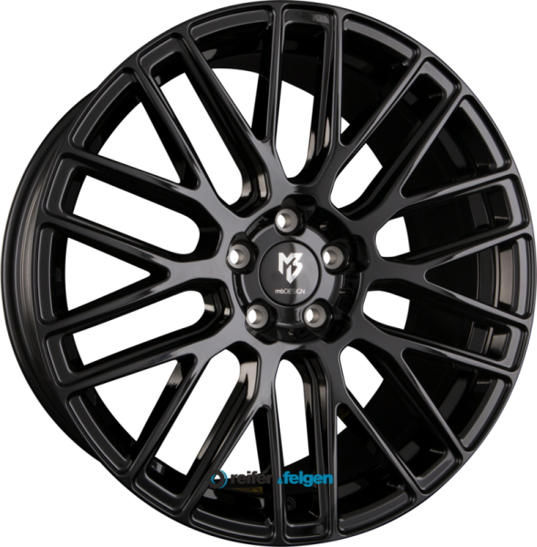MB-DESIGN KV4 9x20 ET20 5x112 NB66.6 Schwarz Glänzend Lackiert