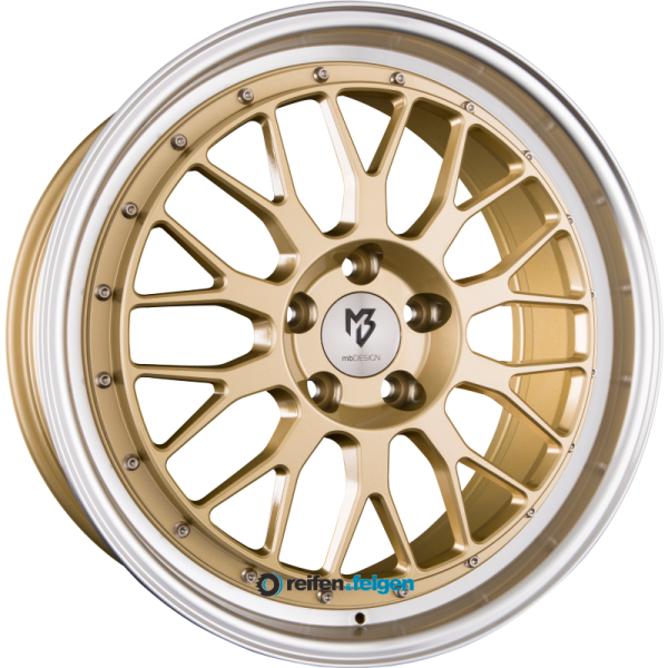 MB-DESIGN LV1 8.5x19 ET35 5x115 NB75 Gold Poliert GO4