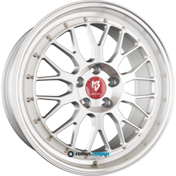 MB-DESIGN LV1 8.5x19 ET35 5x115 NB75 Silber Voll Poliert