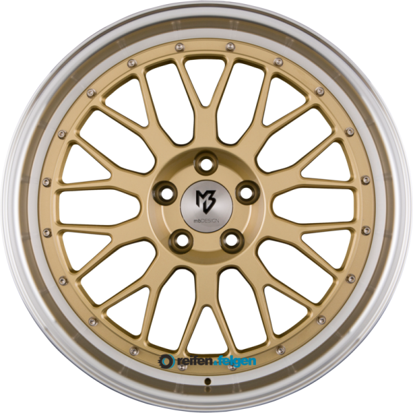 MB-DESIGN LV1 GOLD GLÄNZEND POLIERT G04 9x20 ET42 5x112 NB66.6 Gold glänzend, Aussenbett Poliert
