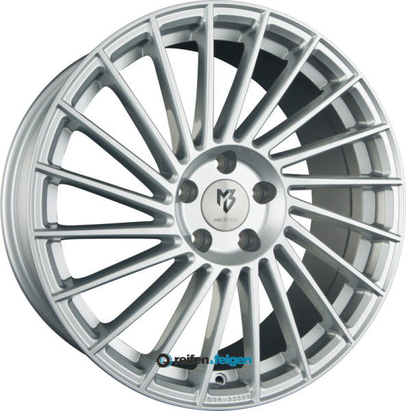 MB-DESIGN VR3 7.5x18 ET38 4x108 NB67.1 Silber - Lichtsilber Glänzend Lackiert