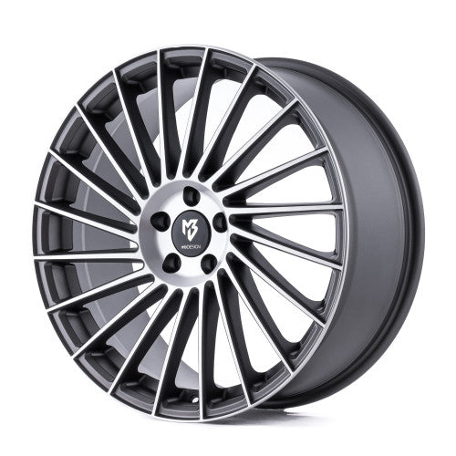 MB-DESIGN VR3 7.5x18 ET38 4x100 NB67.1 Mattgrau Poliert