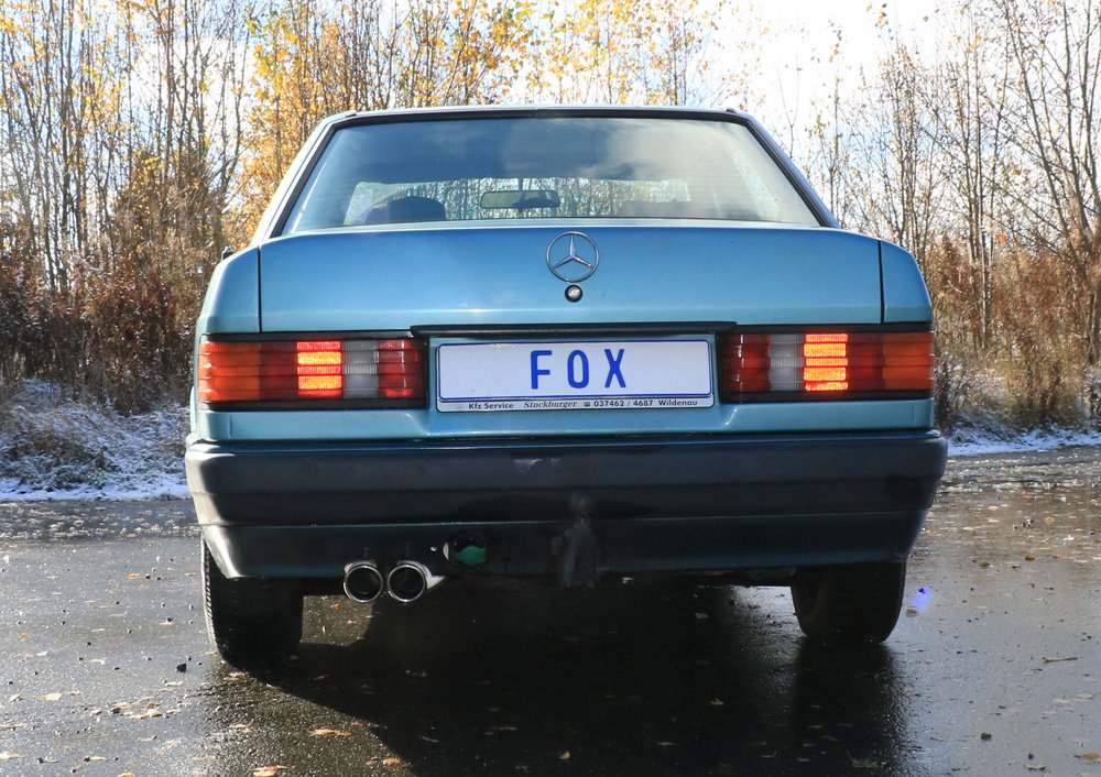 Fox Auspuff Sportauspuff Komplettanlage für Mercedes 190 W201 1.8l 80kW 2.0 87kW