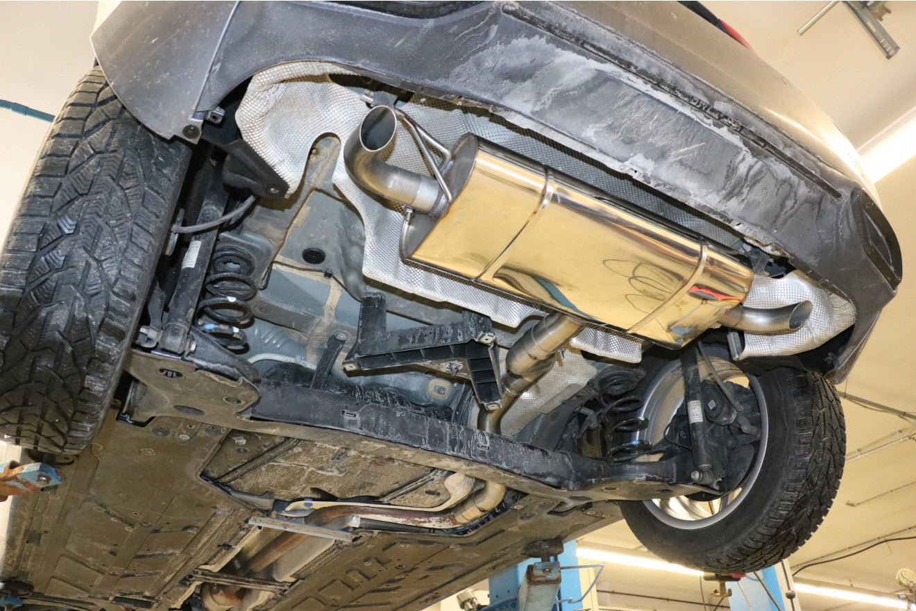 Fox Duplex Auspuff Sportauspuff Endschalldämpfer für Mercedes A-Klasse W177 1.3l