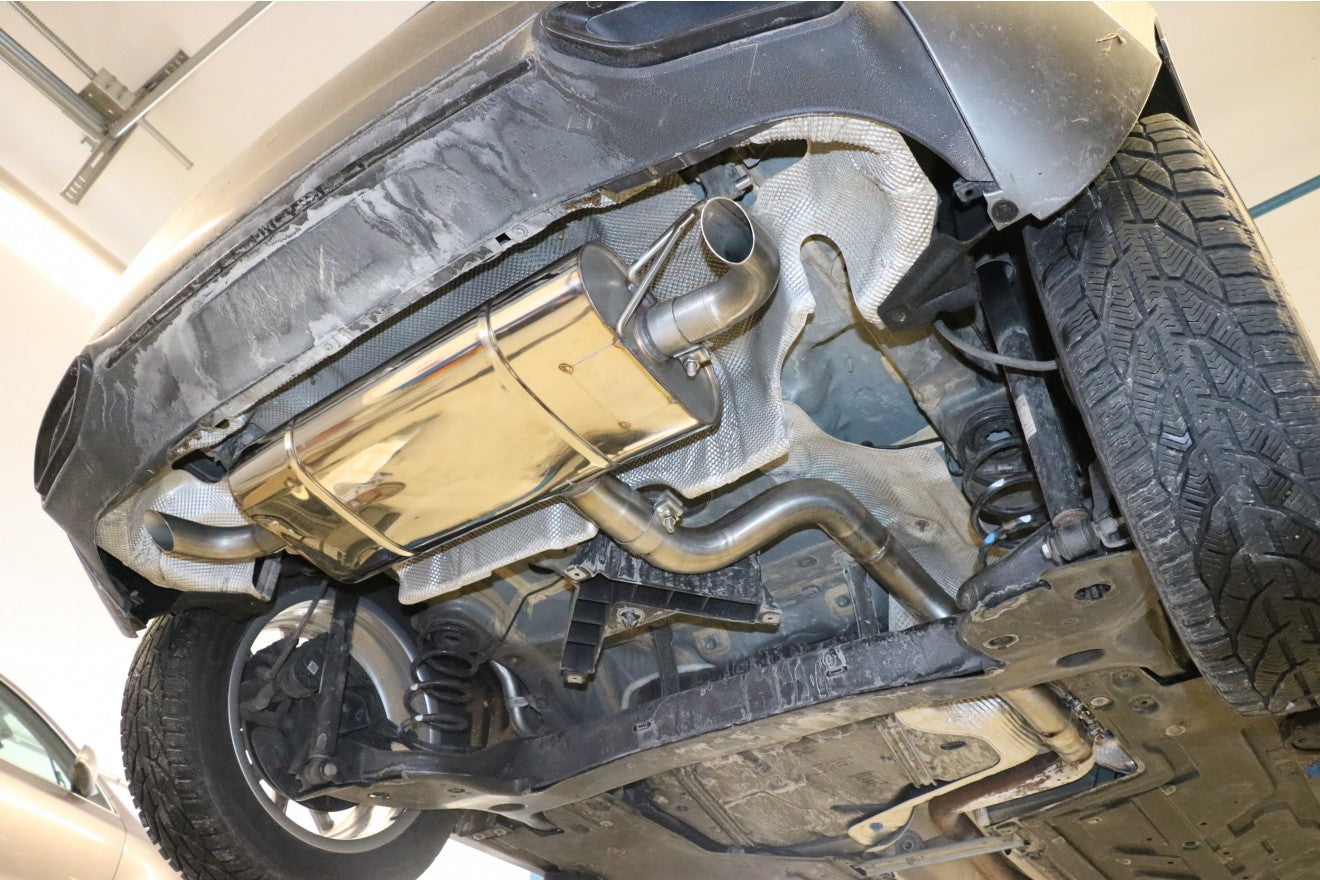 Fox Duplex Auspuff Sportauspuff Endschalldämpfer für Mercedes A-Klasse W177 1.3l