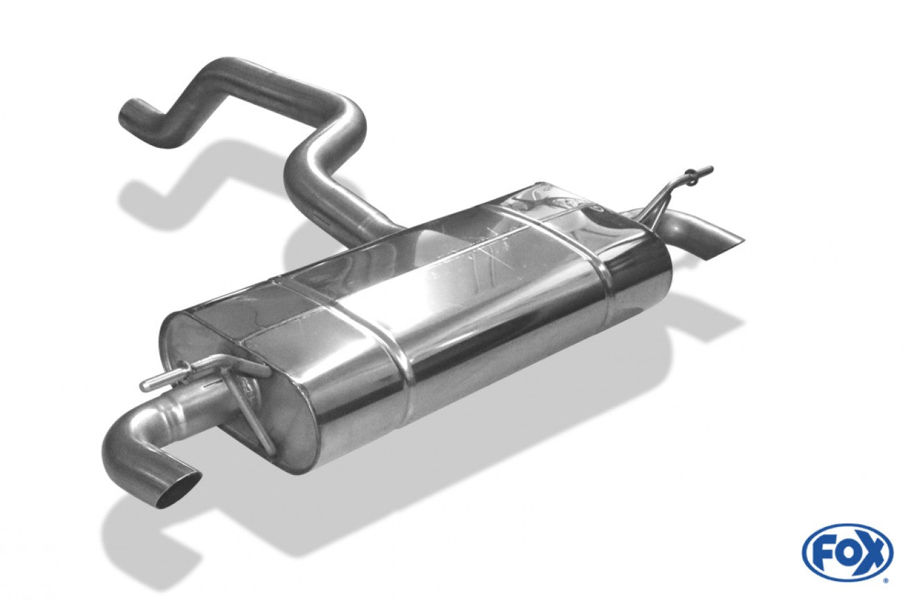 Fox Duplex Auspuff Sportauspuff Endschalldämpfer für Mercedes A-Klasse W177 1.3l