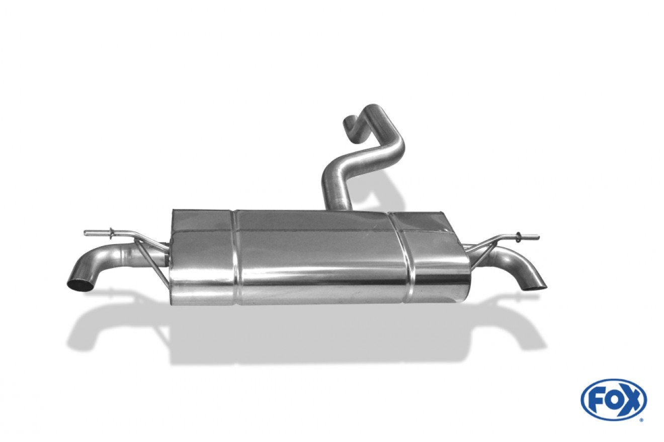 Fox Duplex Auspuff Sportauspuff Endschalldämpfer für Mercedes A-Klasse W177 1.3l