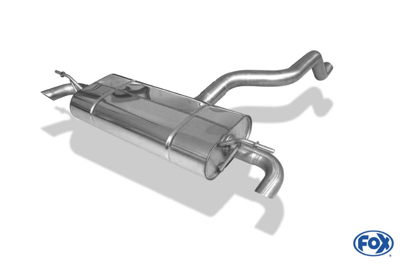 Fox Duplex Auspuff Sportauspuff Endschalldämpfer für Mercedes A-Klasse W177 1.3l