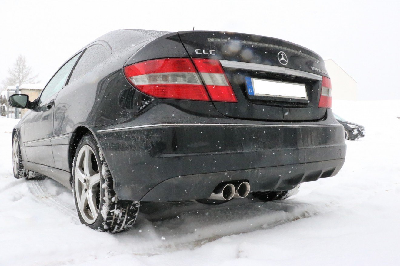 Fox Auspuff Sportauspuff Endschalldämpfer für Mercedes C-Klasse Sportcoupe CLC