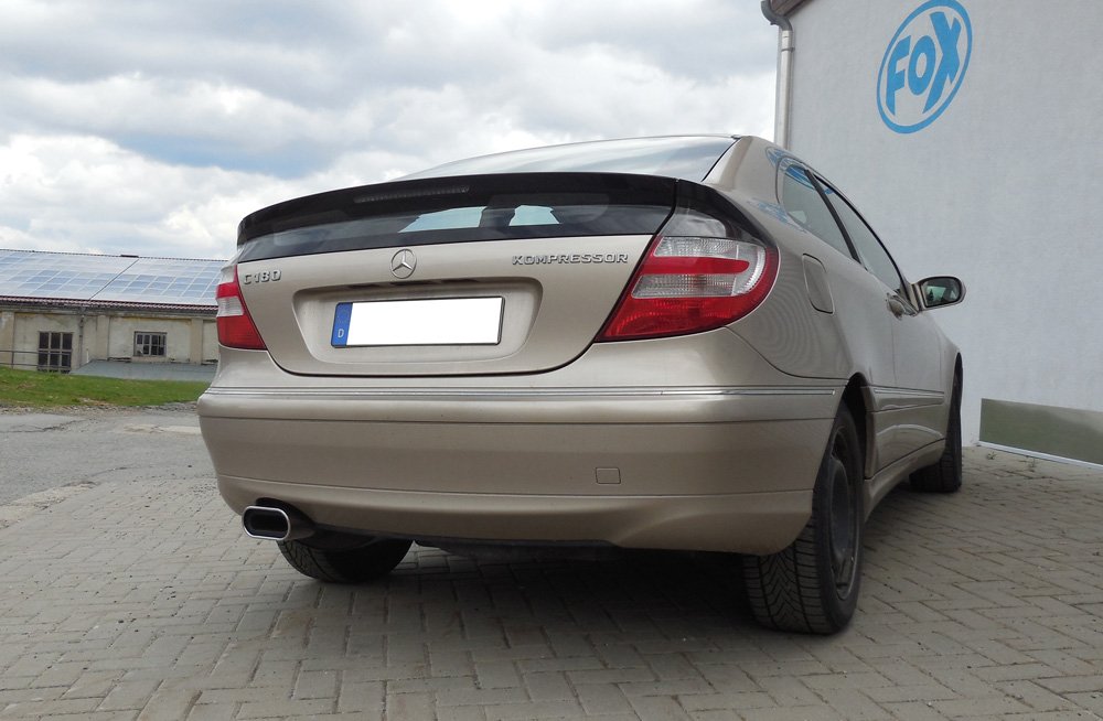 Fox Auspuff Sportauspuff Endschalldämpfer für Mercedes C-Klasse Sportcoupe CL203