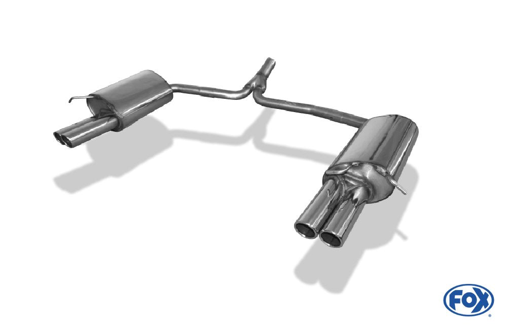 Fox Duplex Auspuff Sportauspuff Sportendschalldämpfer für Mercedes C-Klasse C180