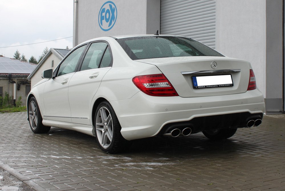 Fox Auspuff Sportauspuff Duplex Sportendschalldämpfer für Mercedes mit AMG-Paket