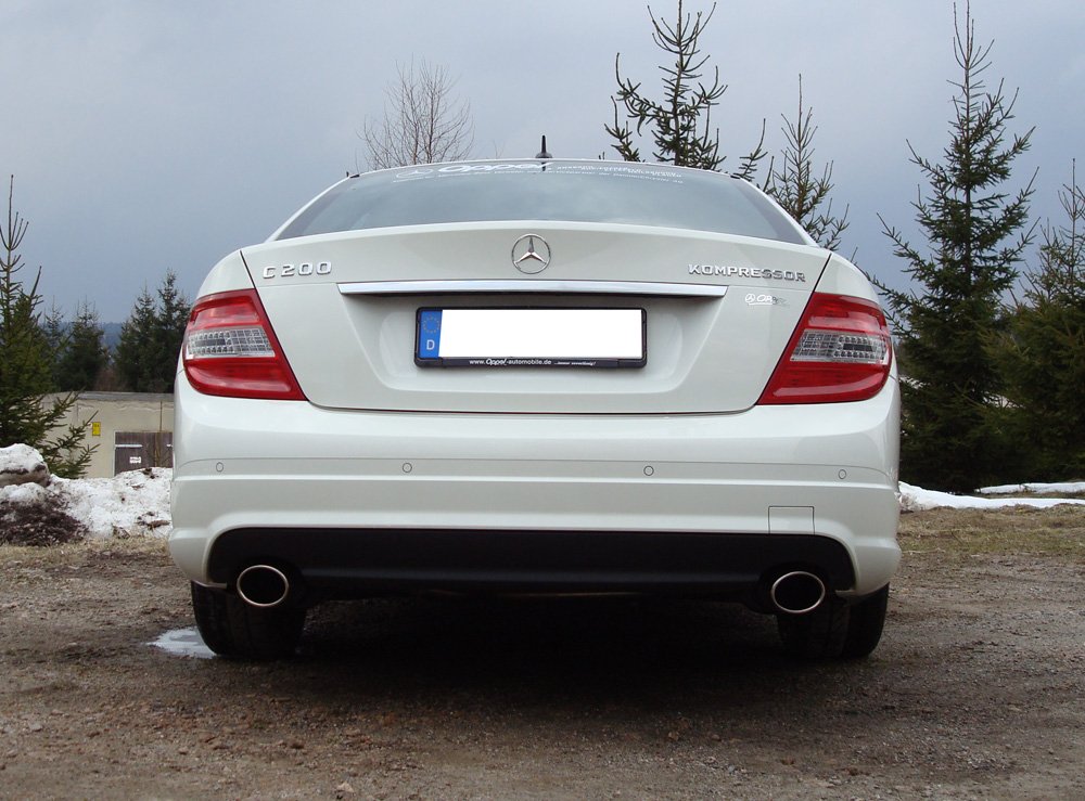 Fox Duplex Auspuff Sportauspuff Endschalldämpfer für Mercedes C-Klasse AMG-Paket