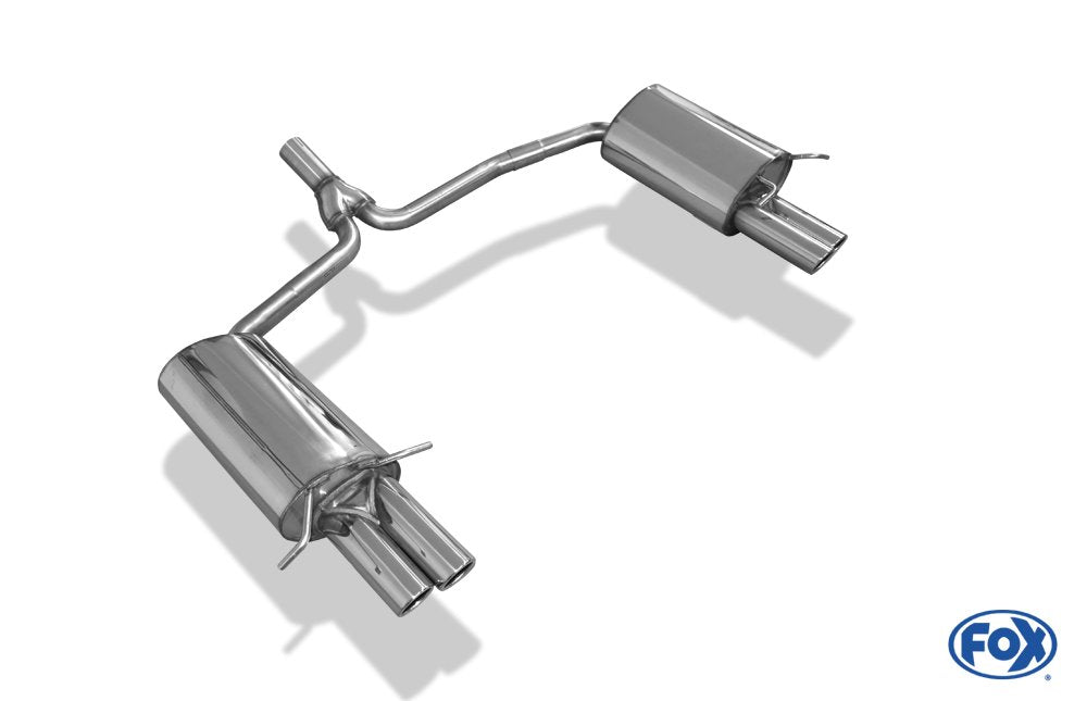 Fox Duplex Auspuff Sportauspuff Endschalldämpfer für Mercedes C-Klasse C180 C200