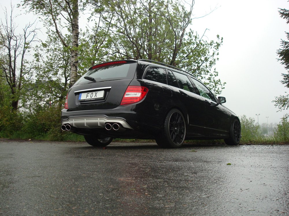 Fox Duplex Auspuff Sportauspuff Komplettanlage für Mercedes C-Klasse/ Class 6