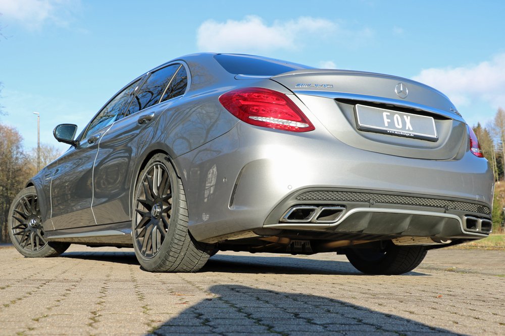 Fox Sportauspuff Duplex Sportendschalldämpfer für Mercedes C-Klasse W205 AMG C63