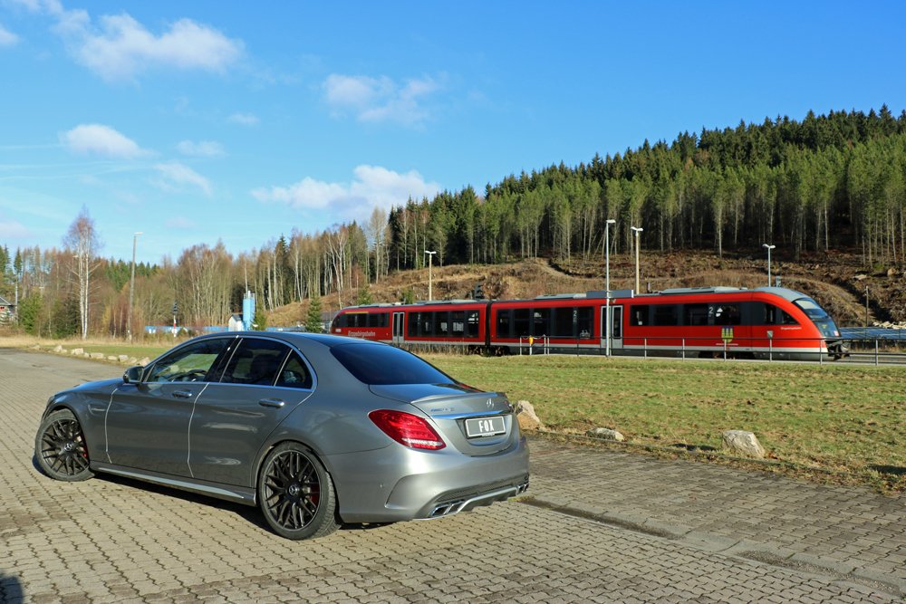 Fox Sportauspuff Duplex Sportendschalldämpfer für Mercedes C-Klasse W205 AMG C63