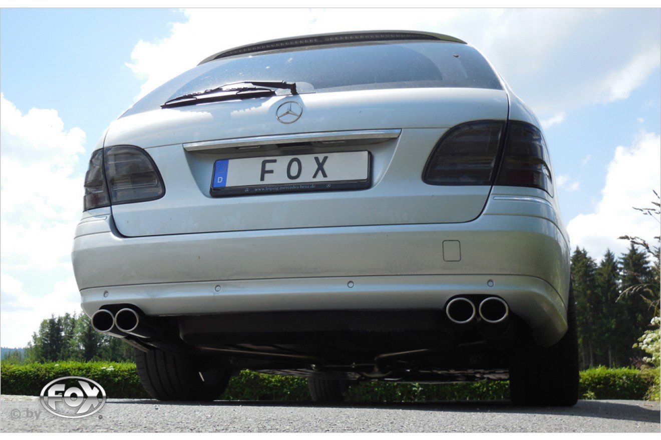 Fox Duplex Auspuff Sportauspuff Endschalldämpfer für Mercedes E-Klasse S211