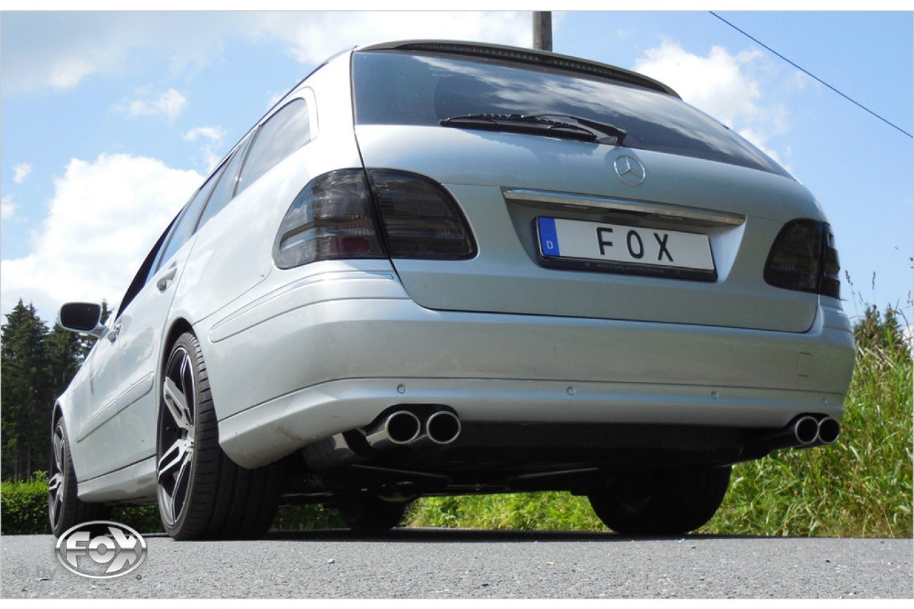 Fox Duplex Auspuff Sportauspuff Endschalldämpfer für Mercedes E-Klasse S211