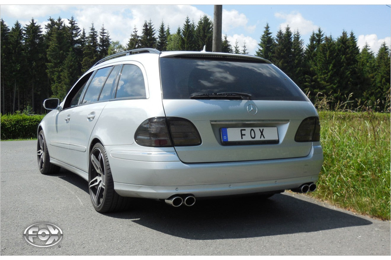 Fox Duplex Auspuff Sportauspuff Endschalldämpfer für Mercedes E-Klasse S211