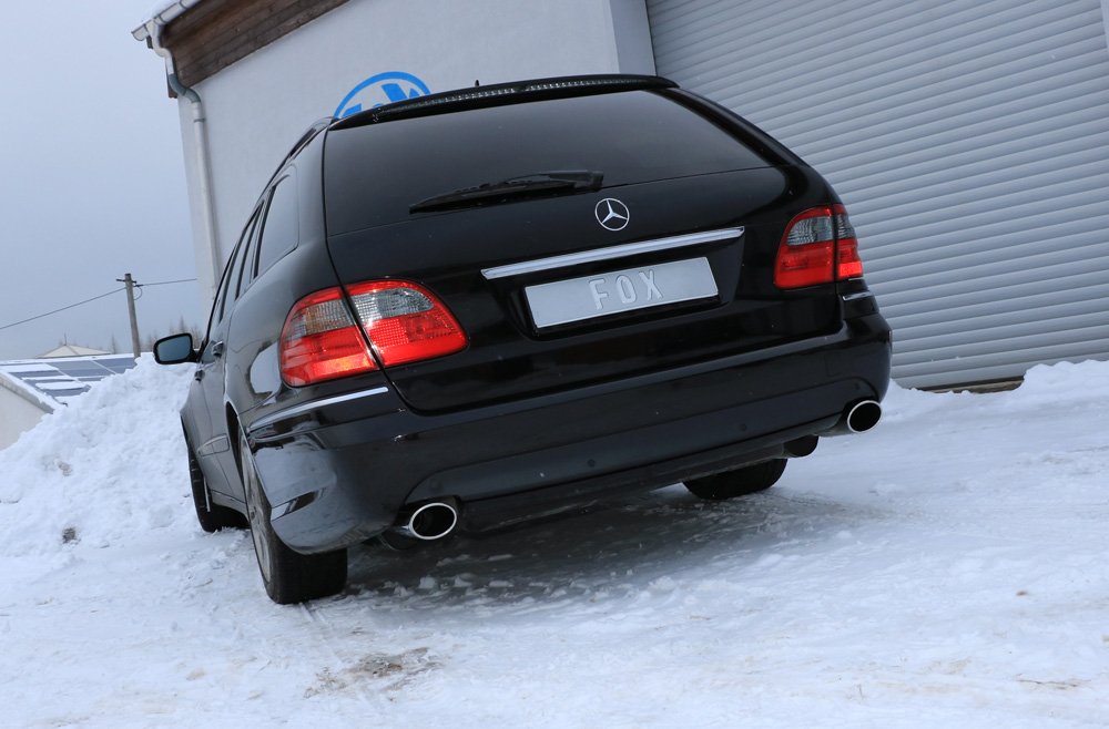 Fox Duplex Auspuff Sportauspuff Endschalldämpfer für Mercedes E-Klasse S211
