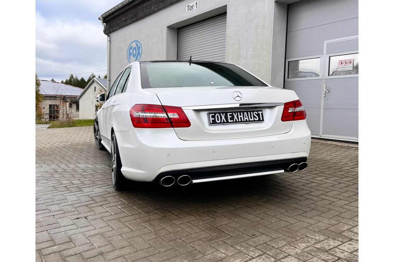 Fox Duplex Auspuff Sportauspuff Endschalldämpfer für Mercedes E-Klasse 212