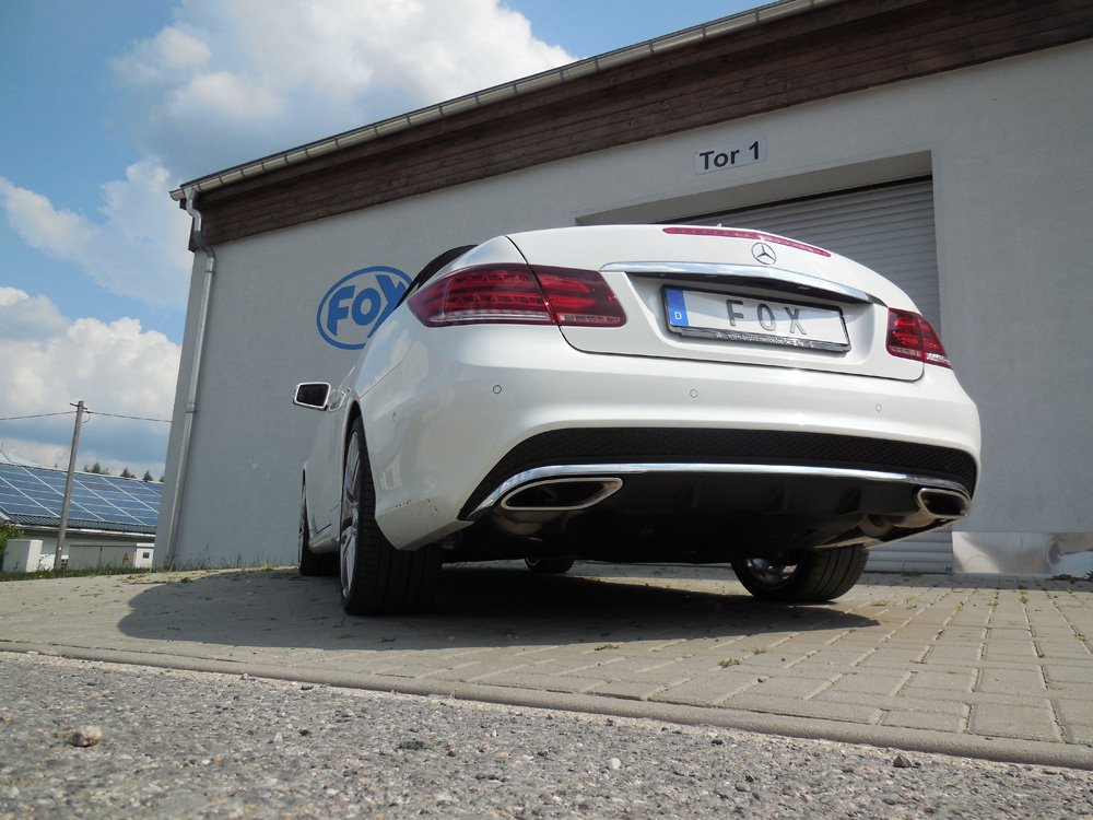 Fox Auspuff Sportauspuff Duplex Komplettanlage für Mercedes E-Klasse Cabrio A207