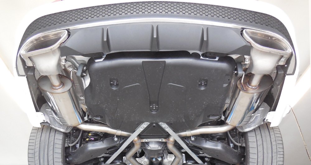 Fox Auspuff Sportauspuff Duplex Komplettanlage für Mercedes E-Klasse Cabrio A207