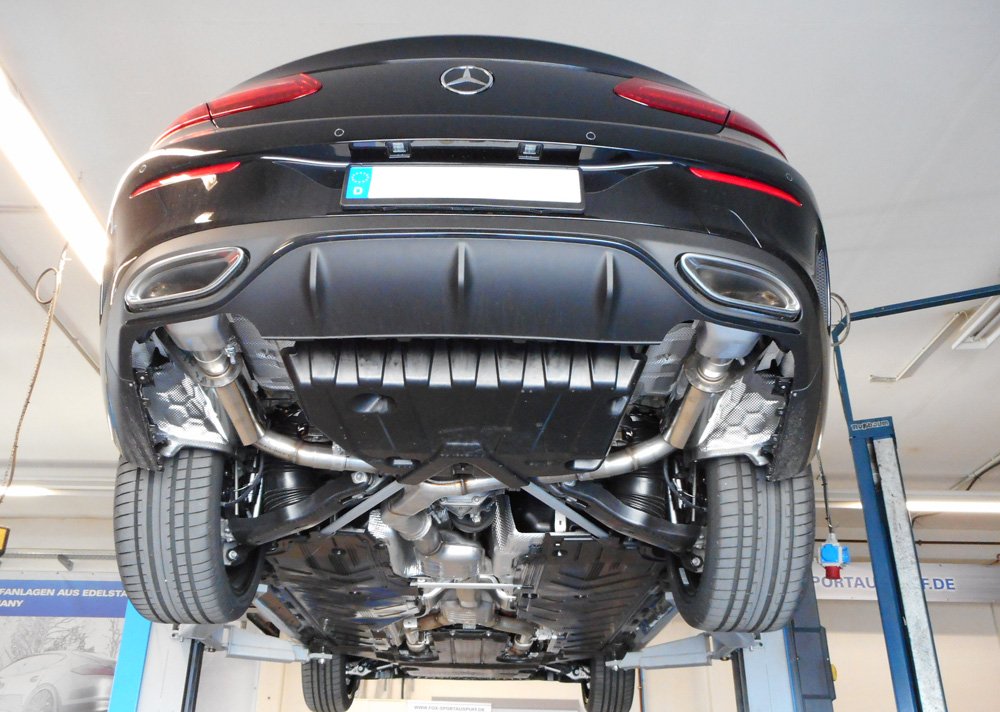 Fox Duplex Auspuff Sportauspuff Sportendschalldämpfer für Mercedes E-Klasse/