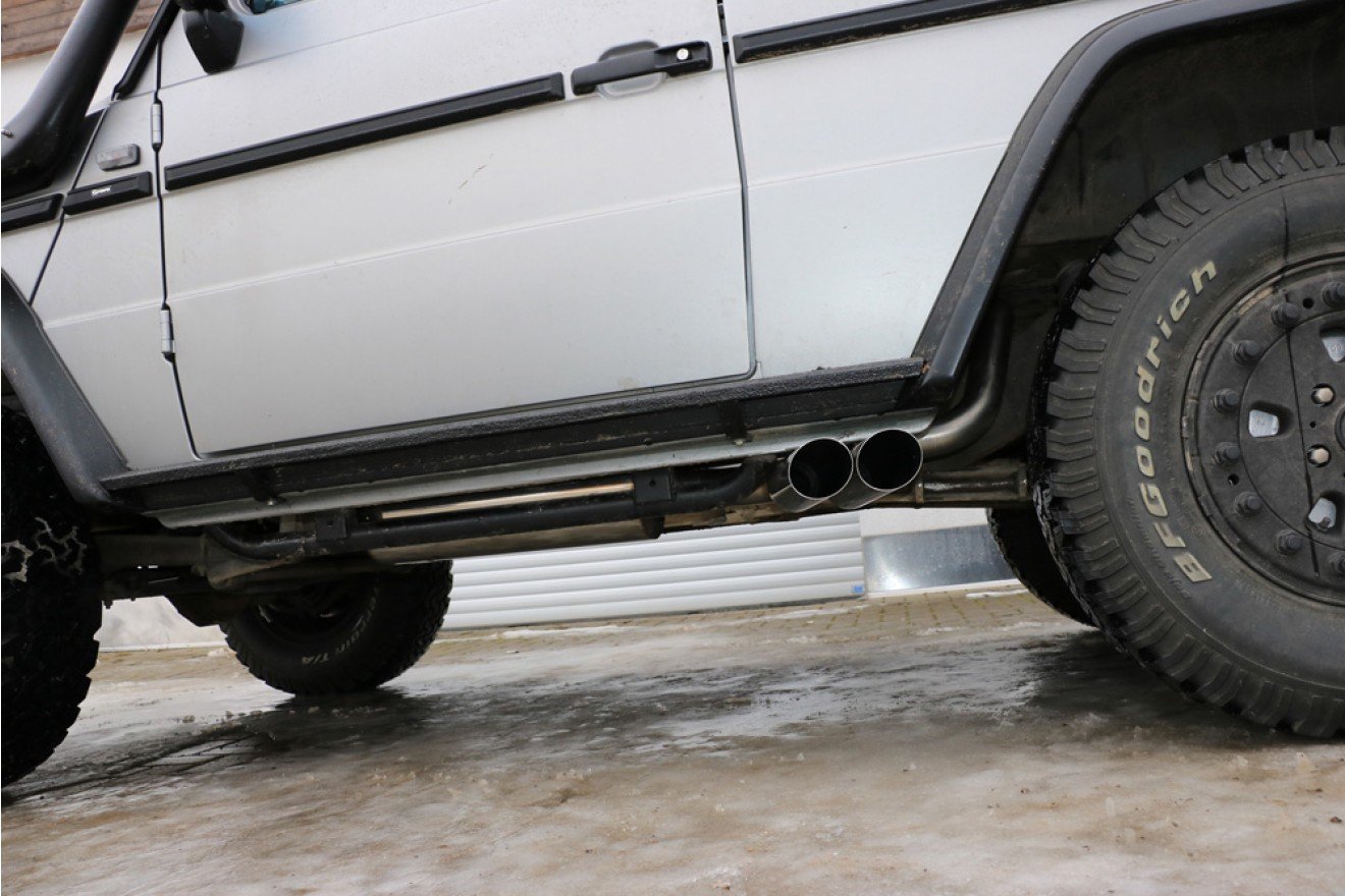 Fox Auspuff Sportauspuff Endschalldämpfer für Mercedes G-Klasse Cabrio W463