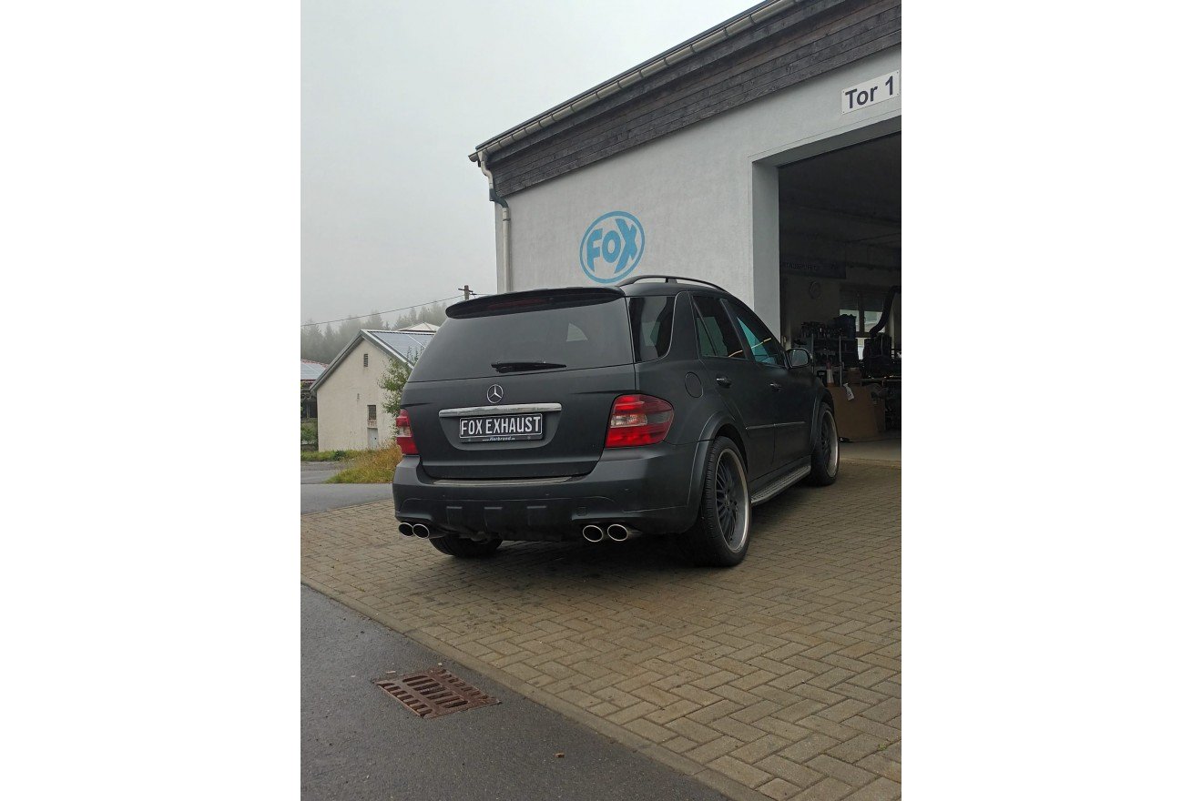 Fox Duplex Auspuff Sportauspuff Endschalldämpfer für Mercedes M-Klasse W164